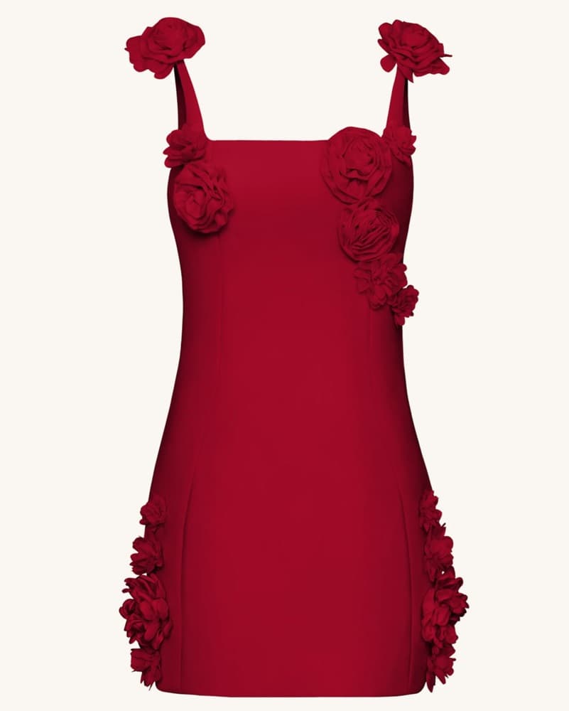 Red mini Flower Dress - Image 3