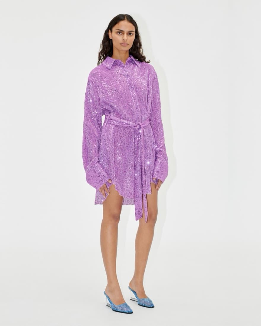 Stine Goya Sequin Shirt Dress  - Image 5
