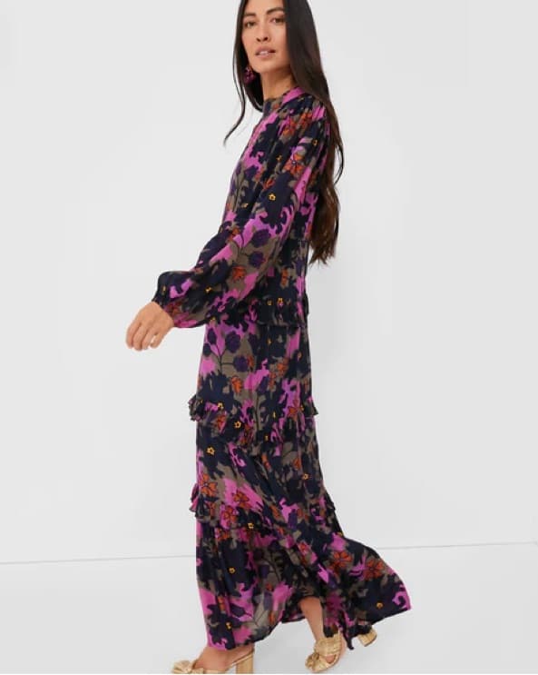 Oliphant Suzani Silk Long Sleeve Dress - Image 2