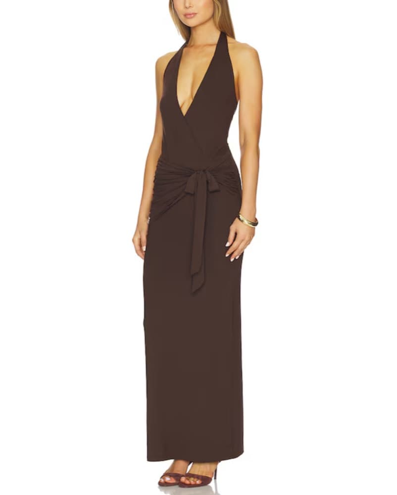 Elegant Halter Maxi Dress - Image 2