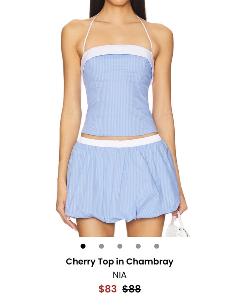 Nia Cherry Set in Chambray - Image 2