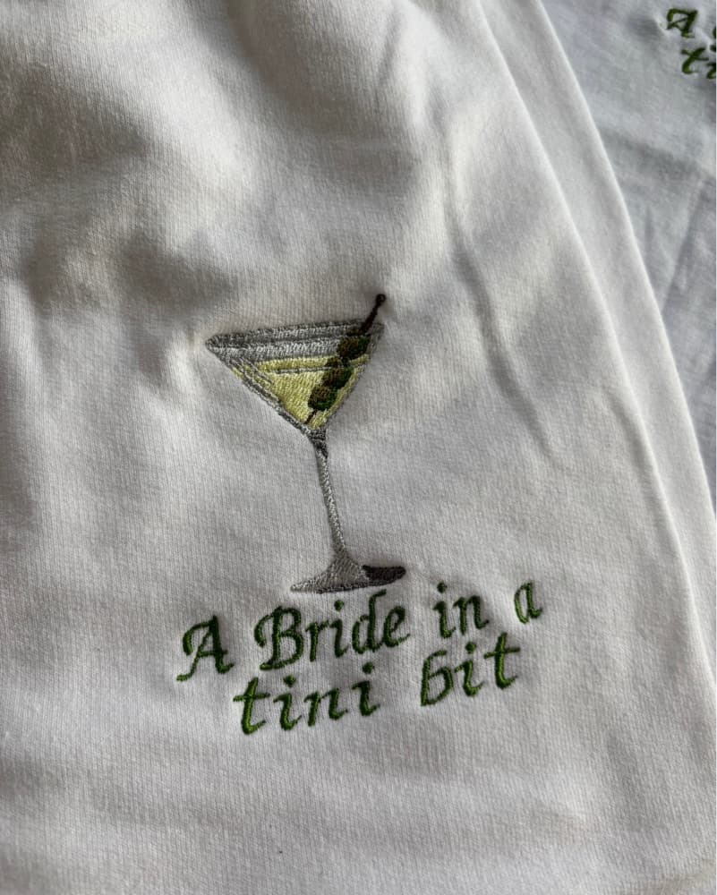 a bride in a tini bit embroidered set - Image 3