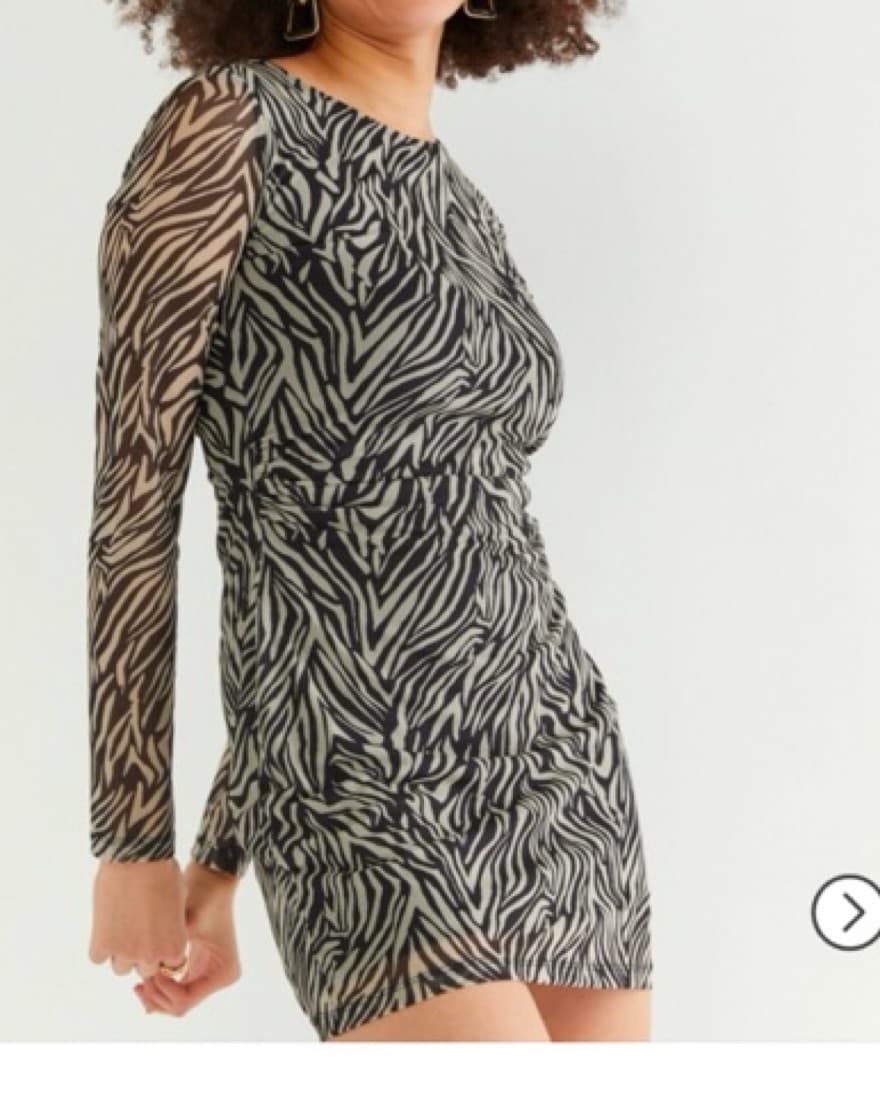 Animal Print Long Sleeve Dress - Image 3