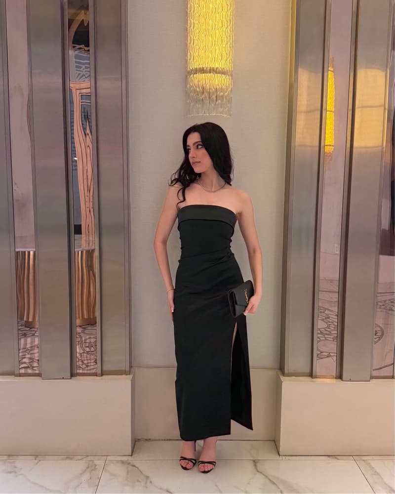 Aritzia Chic Black Strapless Formal Gown - Image 1