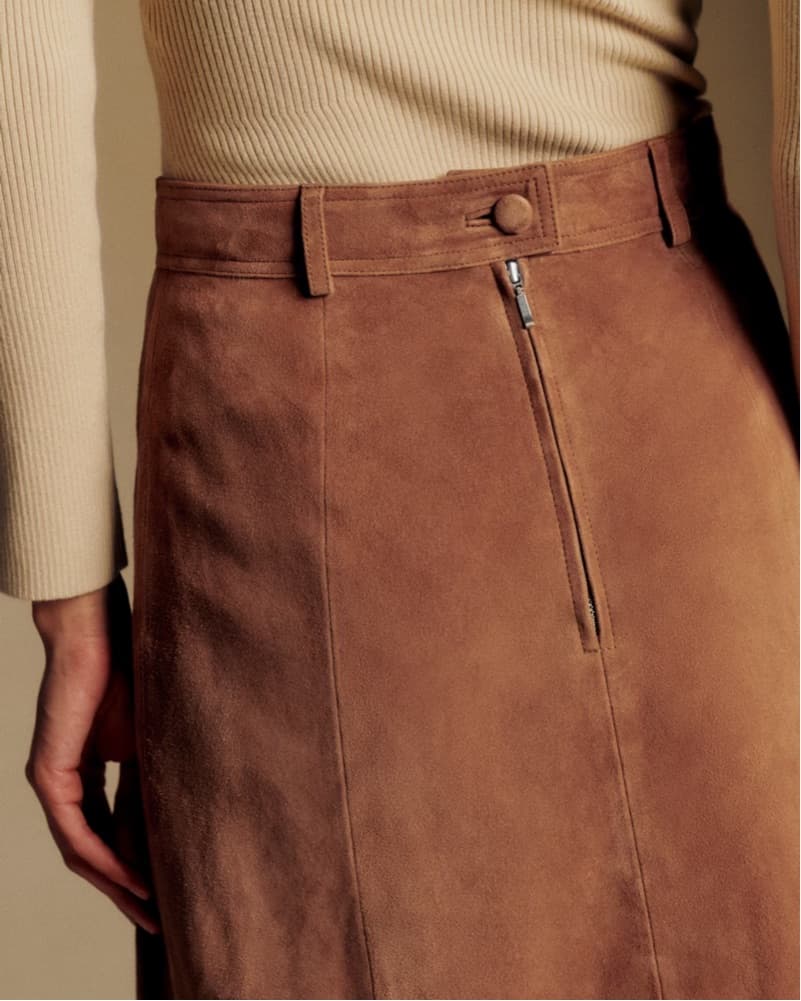 Suede Midi Skirt - Image 3