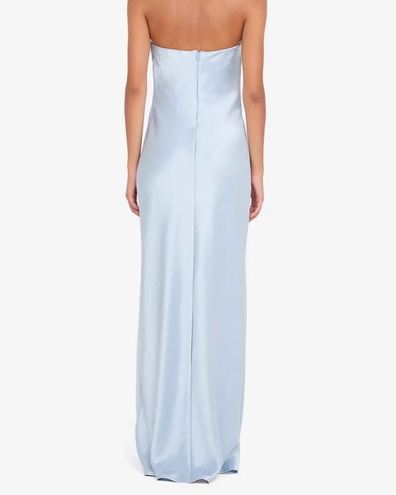 Austen Strapless Maxi Dress Dusty Blue - Image 3