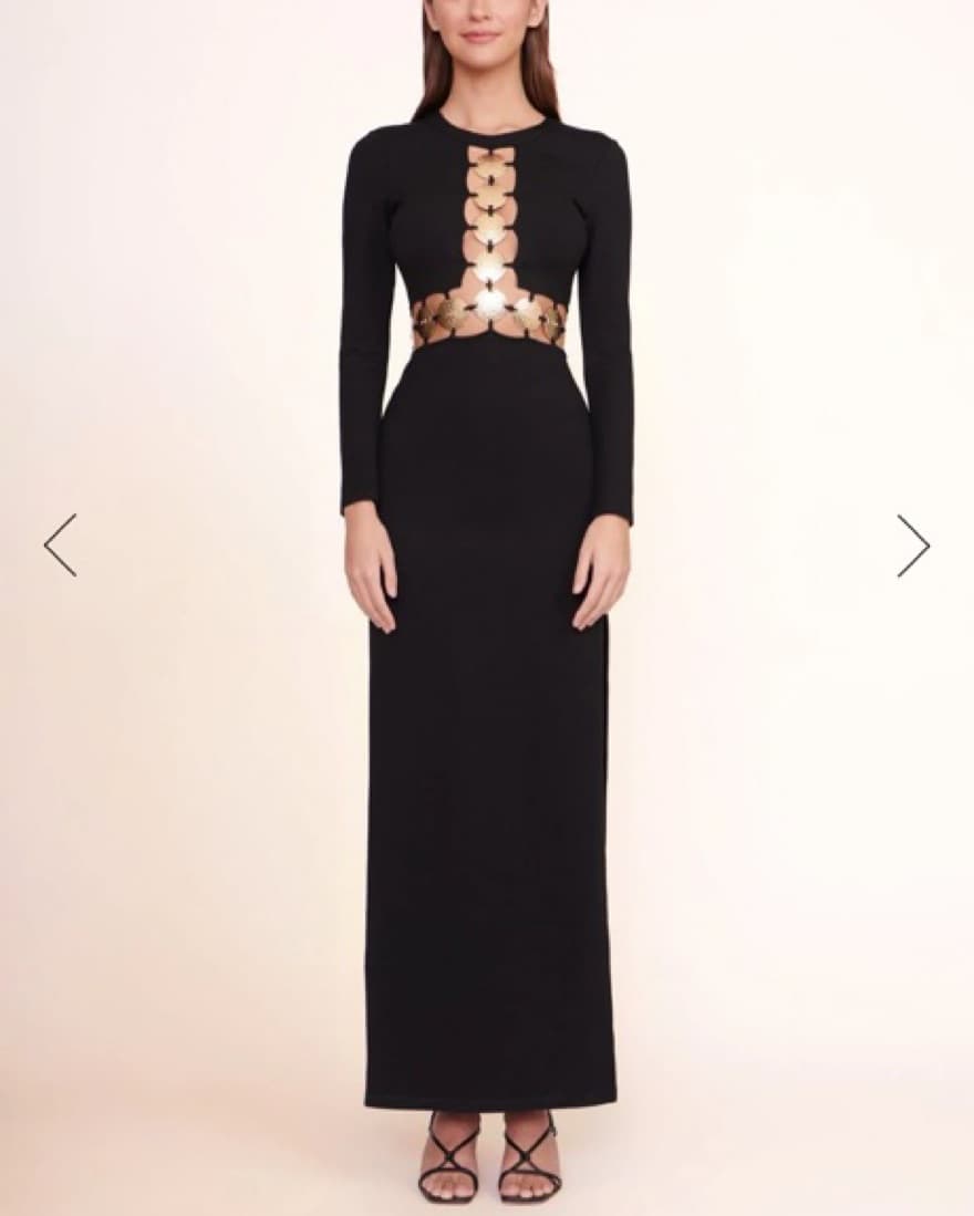 Black And Gold Staud Gown - Image 1