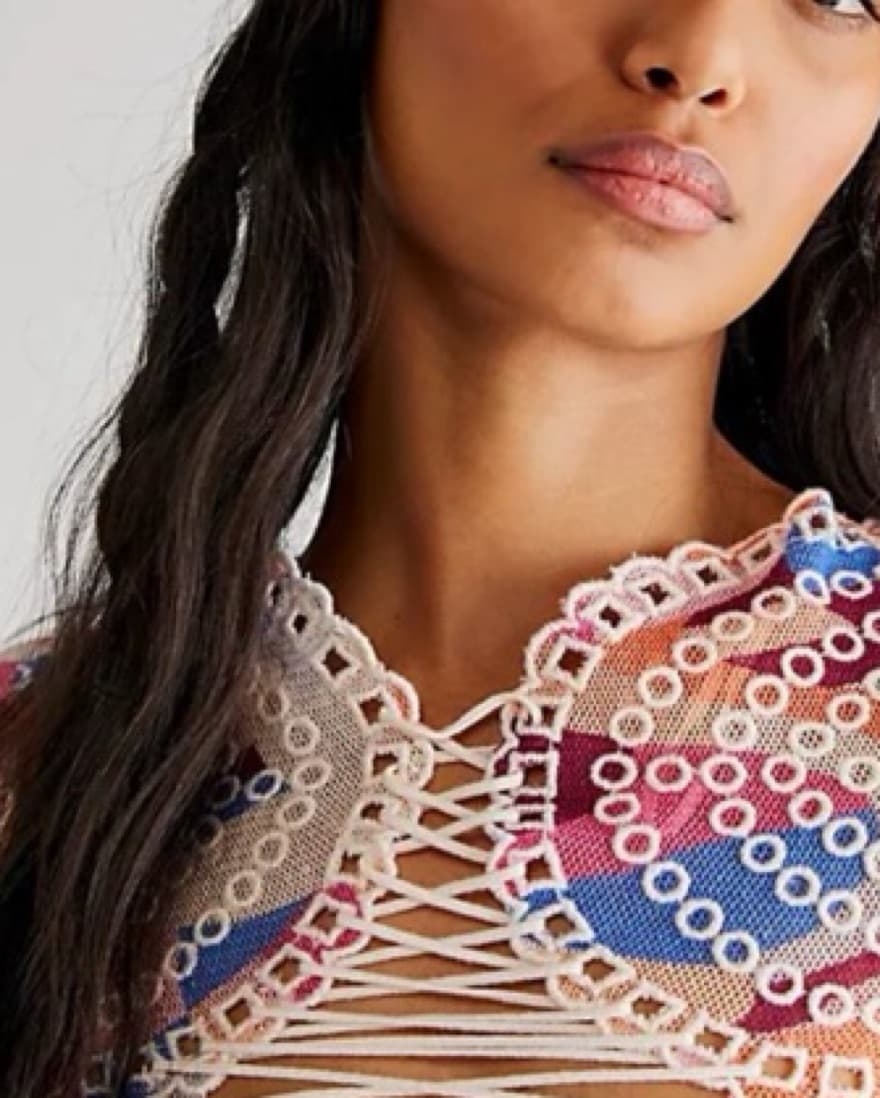 Free People Eyes On You Eyelet Crop Top - Image 6