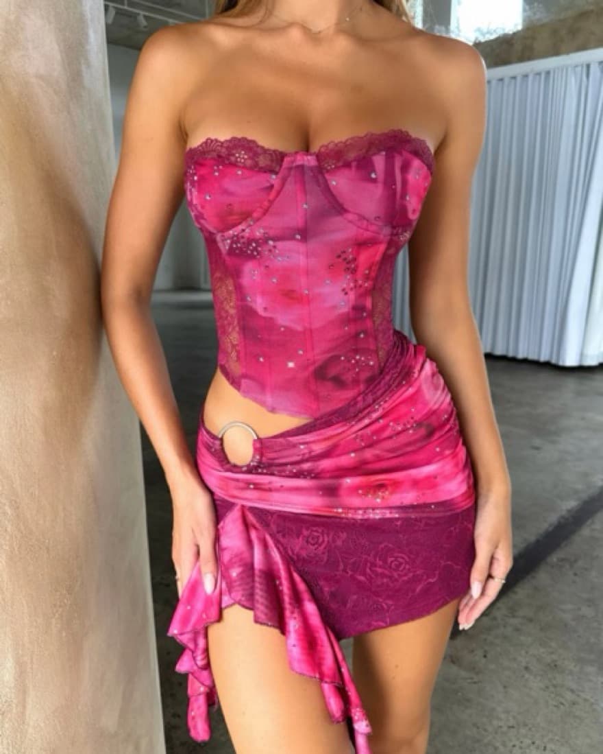 Outcast Hot Pink Mini Dress - Image 1