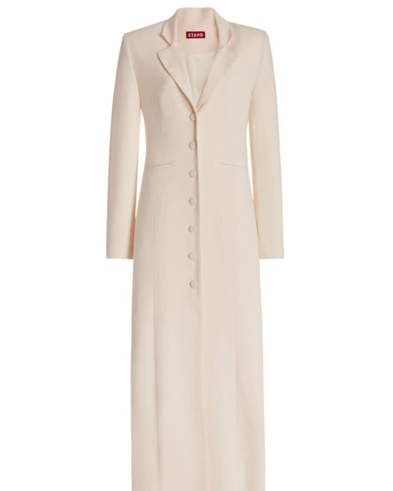 Staud Onassis Ivory Maxi Coat - Image 3