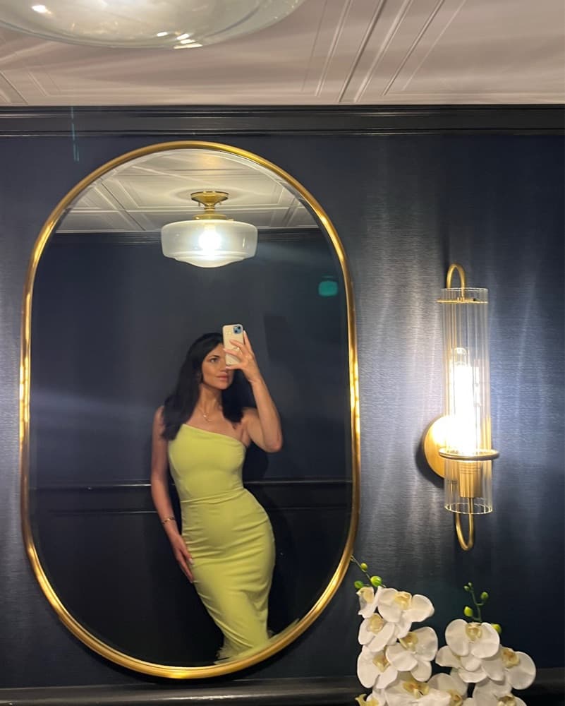 Captivating Green Feather Midi Dress  - Image 2