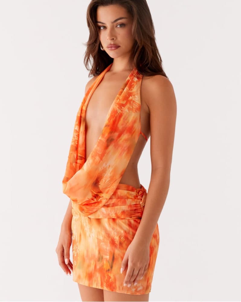 Sunset Floral Mini Dress - Image 3