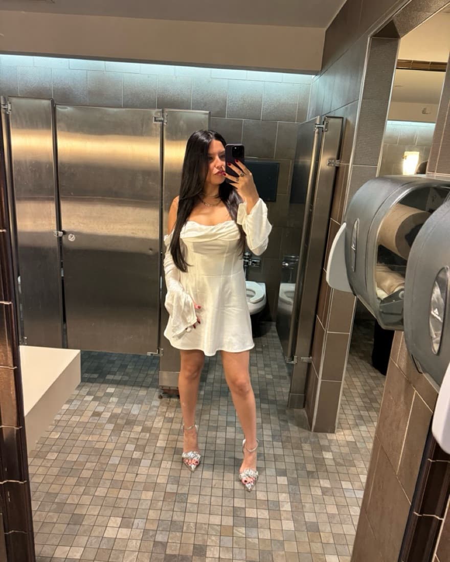 Meshki Satin Mini Dress - Image 2