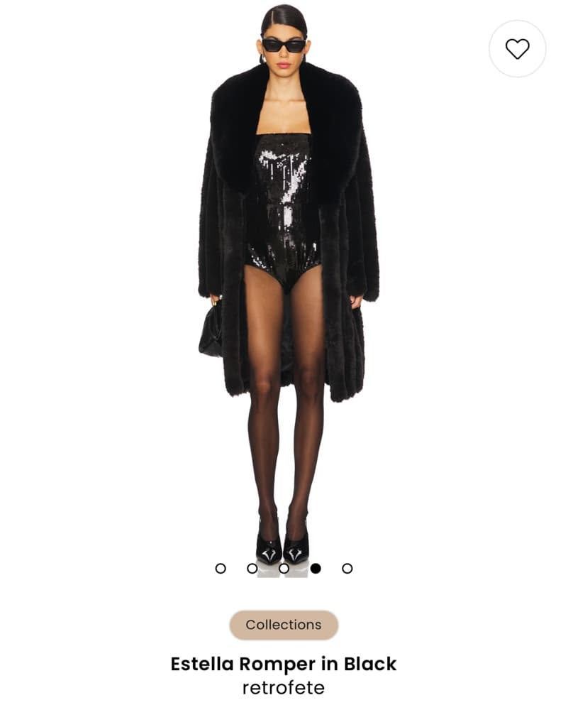 Estella Romper in Sequin Black - Image 1