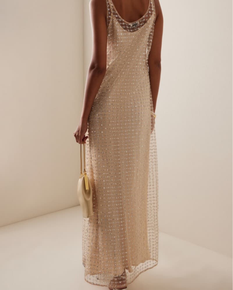 Staud Aurielle Beaded Tulle Maxi Dress - Image 2