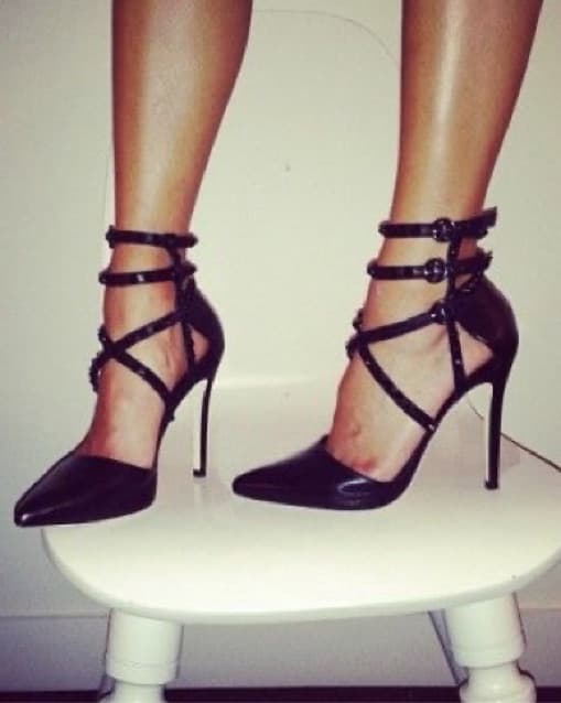 Alice + Olivia Studded Pointed Toe Heels - Image 1