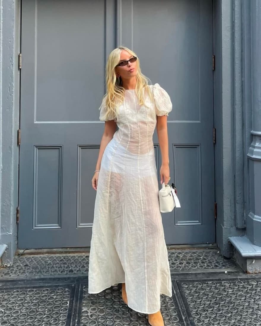 Elegant Linen Maxi Dress - Image 2