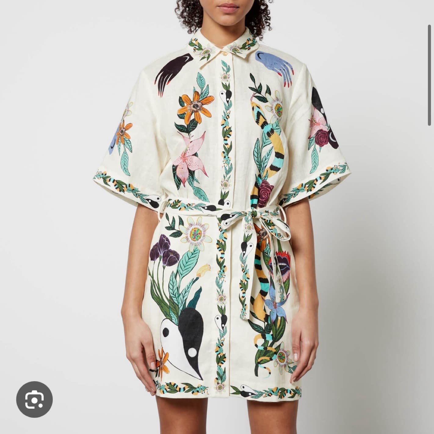 Alemais linen Belt Dress - Image 3