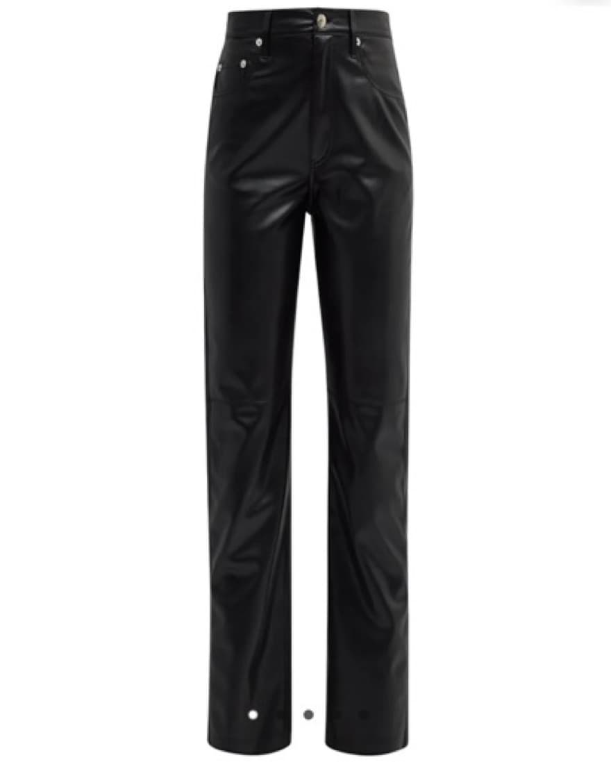 Leather Straight Leg Pants - Image 1