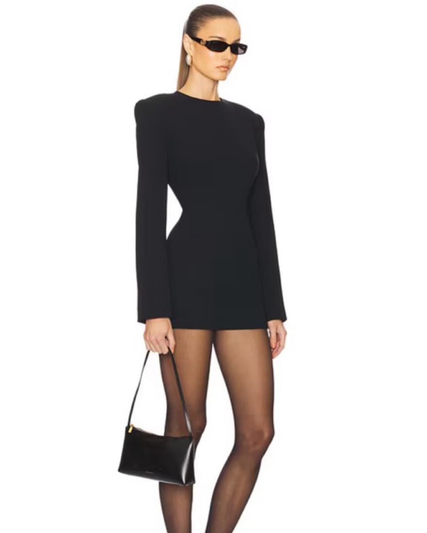 Helsa Black Mini Dress - Image 2