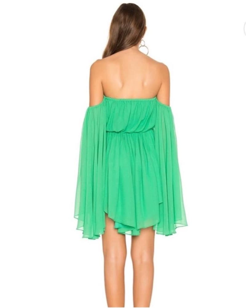 Michael Costello Vibrant Green Dress  - Image 3