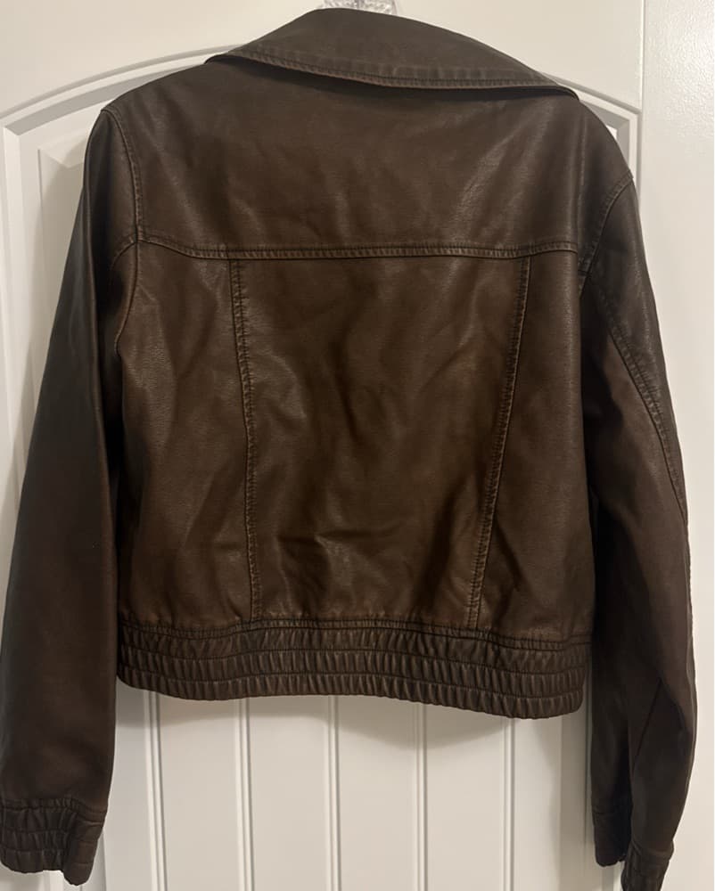 Unreal Fur Leather Moto Jacket - Image 3