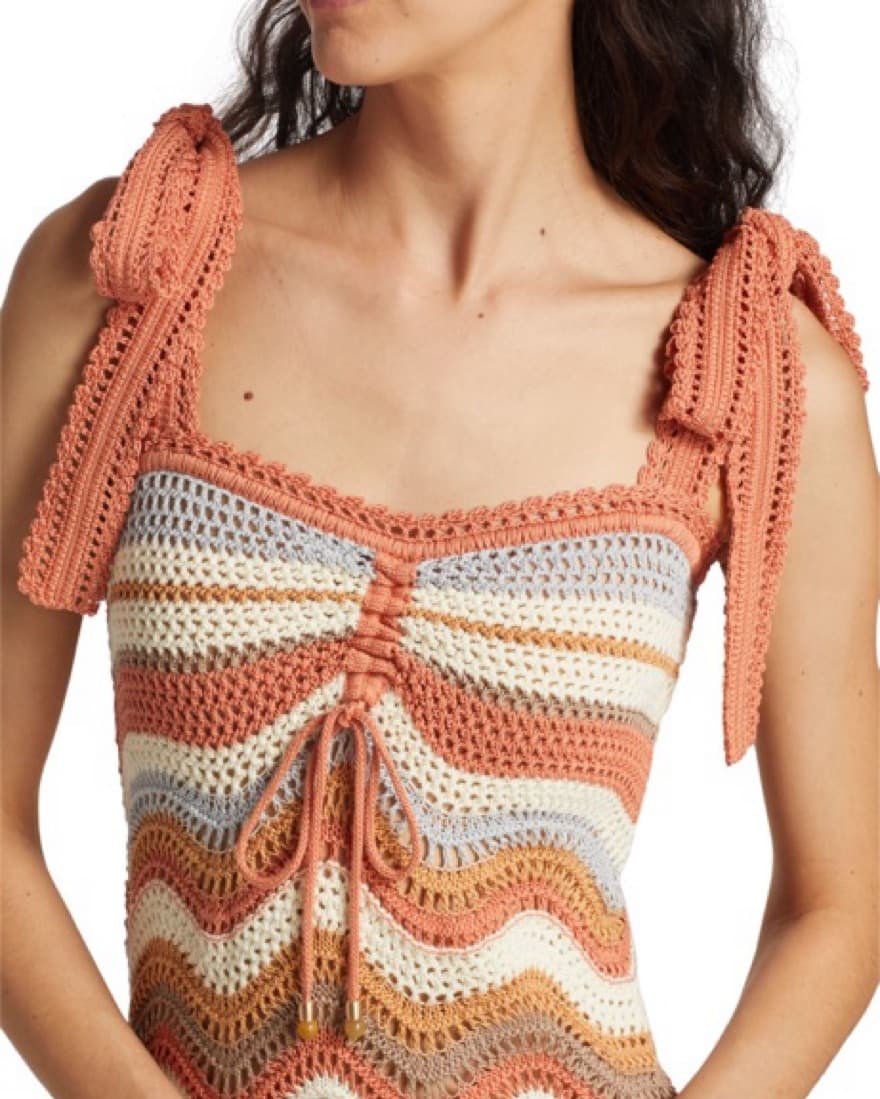 Zimmermann Devi Crochet Wave Minidress - Image 2