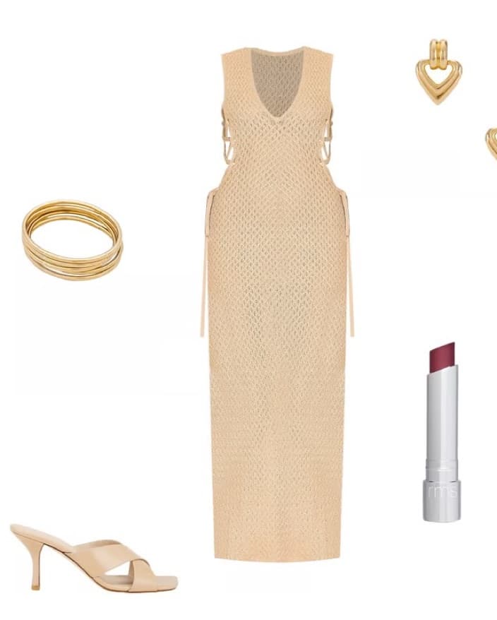 Michael Costello Kyle Maxi Dress- Ivory - Image 4