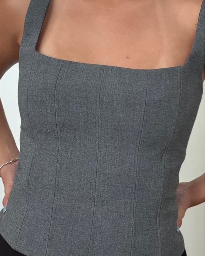 Grey Corset Zara Top - Image 2