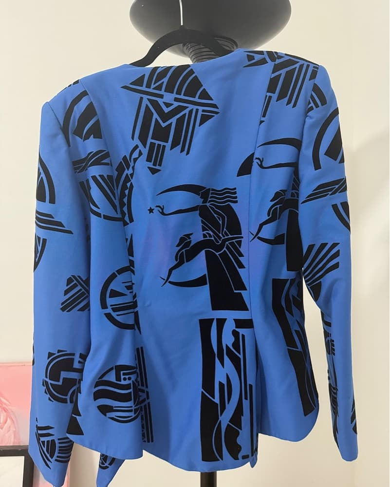Vintage Oro Solo Blue And Black Blazer - Image 3