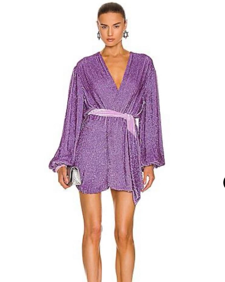 Retrofete Lilac Sequin Gabrielle Dress - Image 3