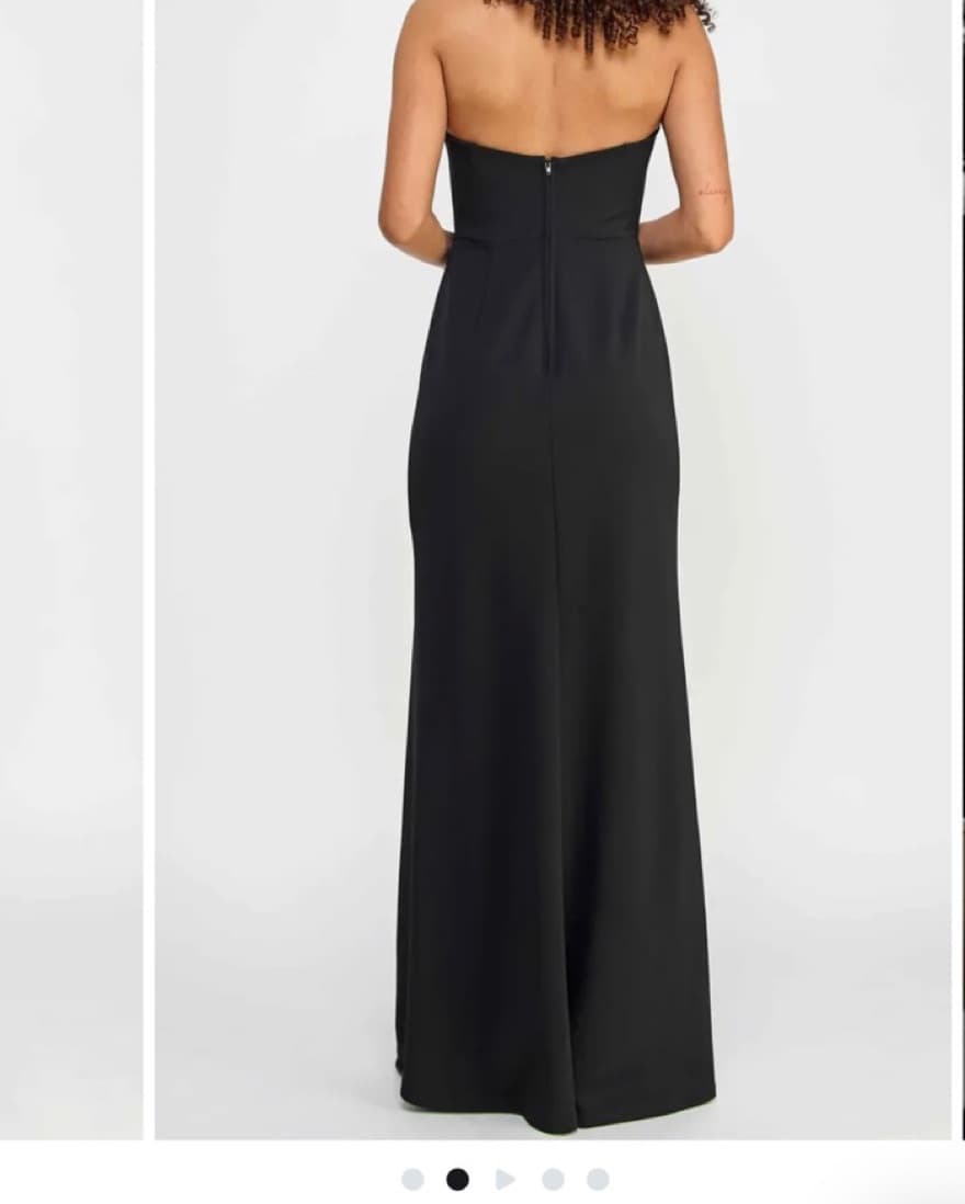 Rhinestone Rosette Strapless Gown - Image 2