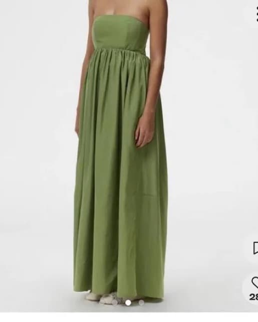 Tibi Chic Green Strapless Maxi Dress - Image 1