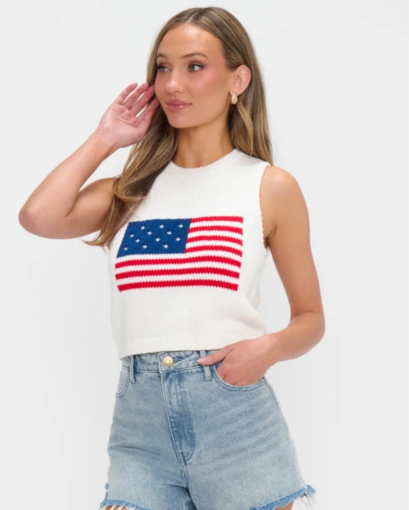 patriotic Cropped Sweater  - Image 2