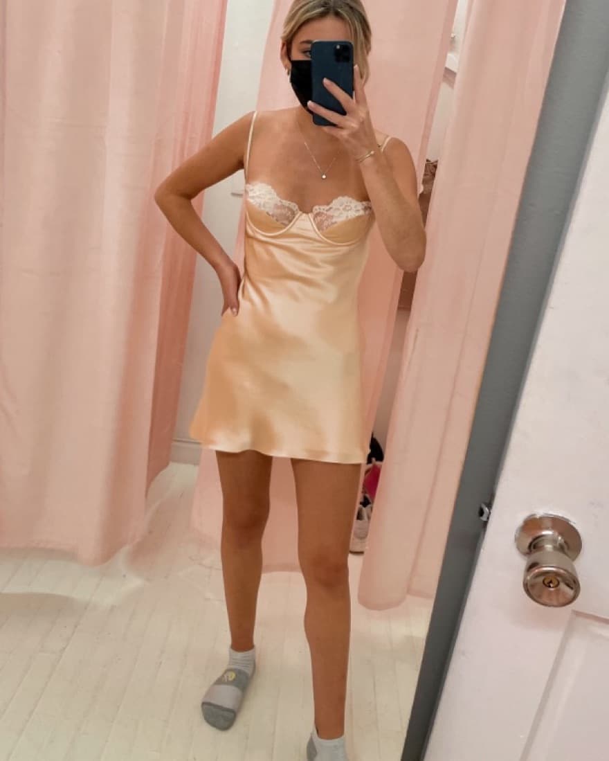mirror palais underwire slip dress rose - Image 6