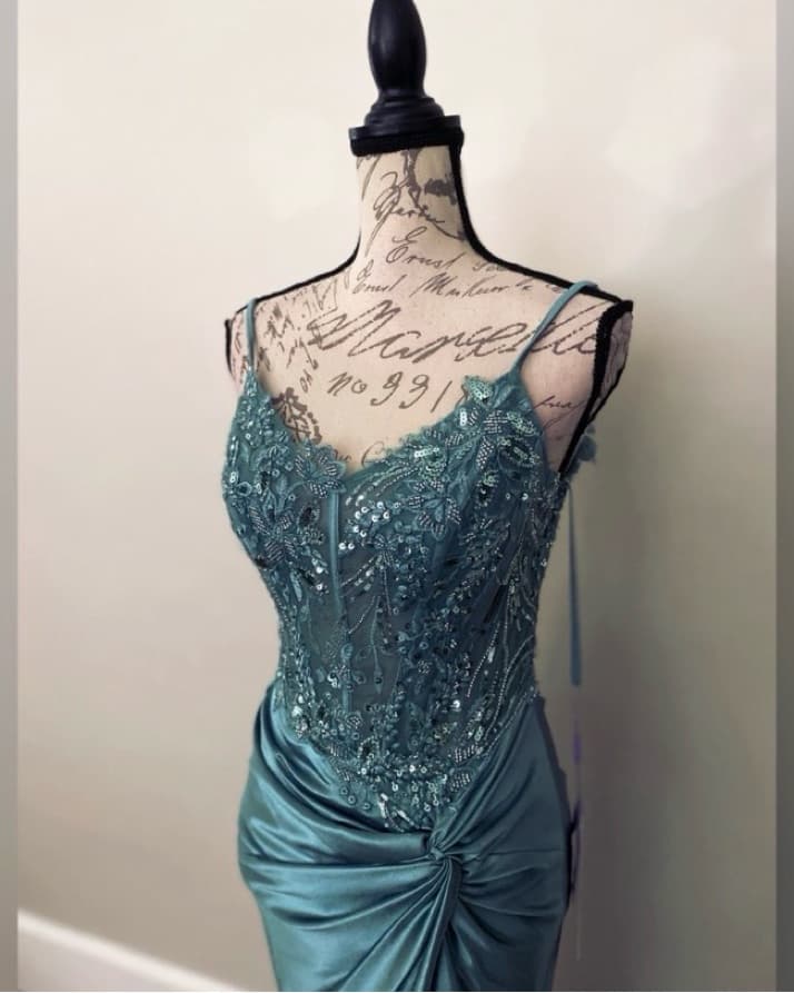 NEW Blue Corset Prom Dress Or Formal - Image 2