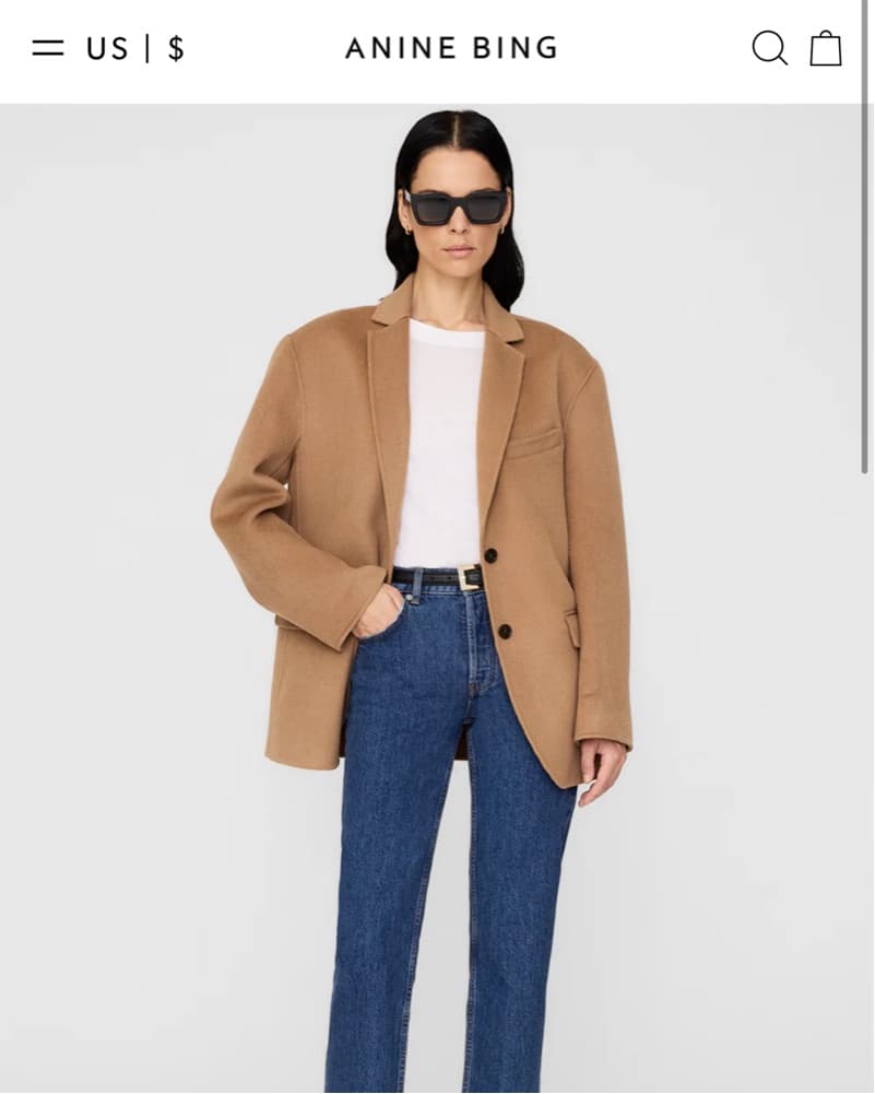 Anine Bing Cashmere Blazer - Image 1