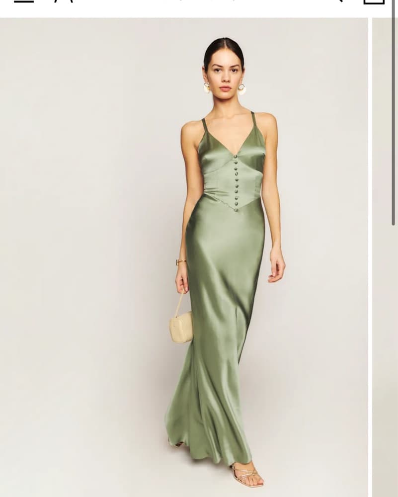 Esa Green Silk Dress - Image 1