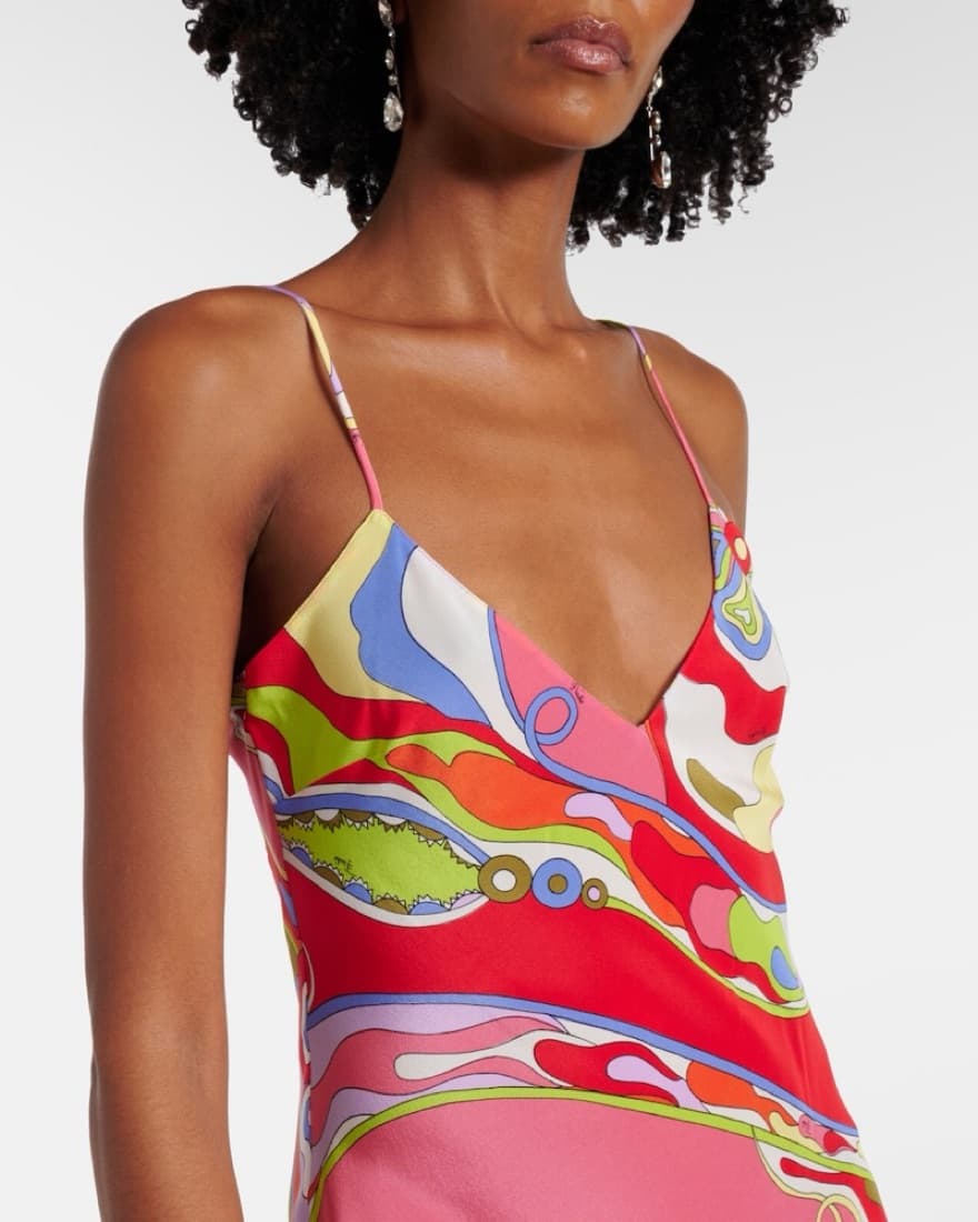 Emilio Pucci Silk Pattern Maxi Dress  - Image 4