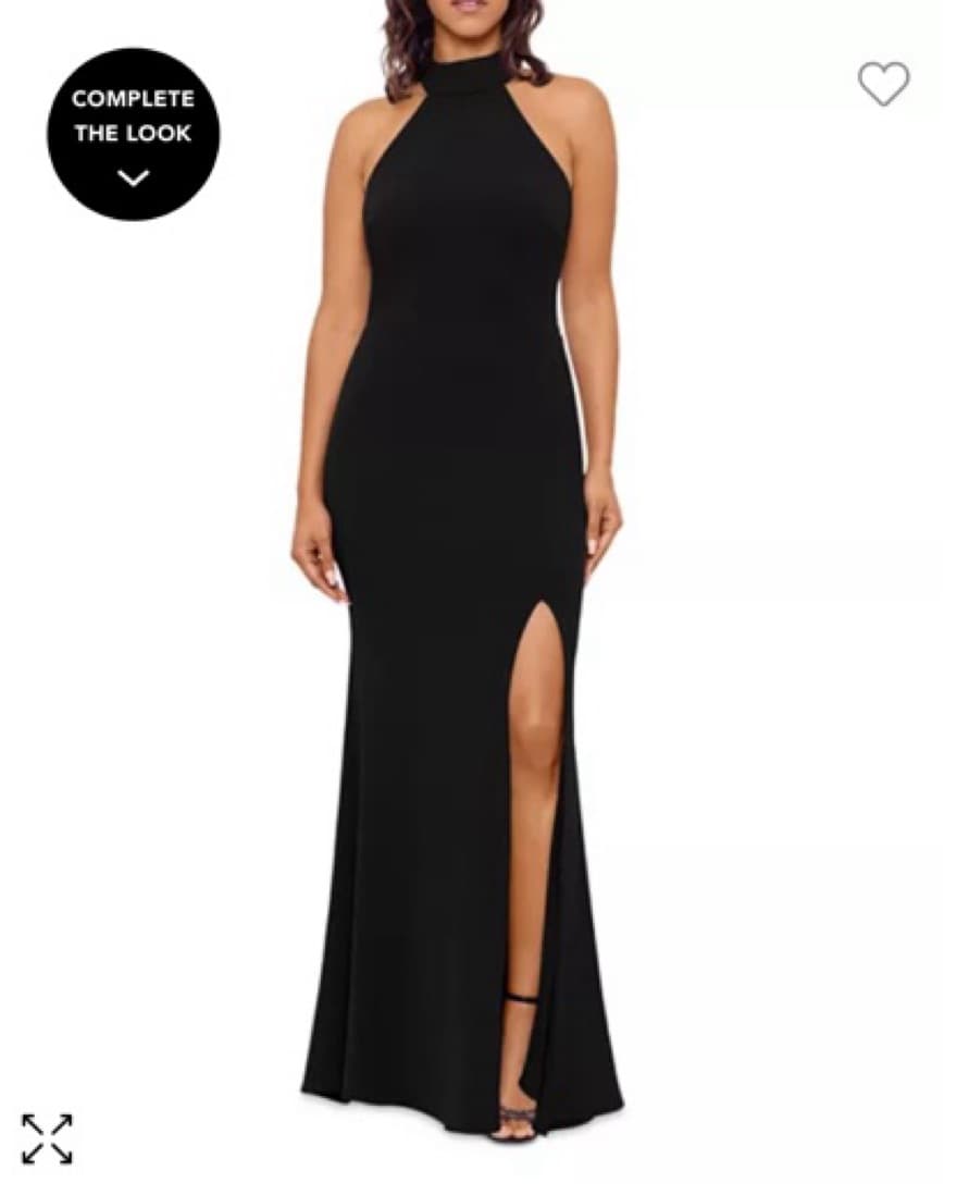 Formal Halter-neck Black Dress - Image 2