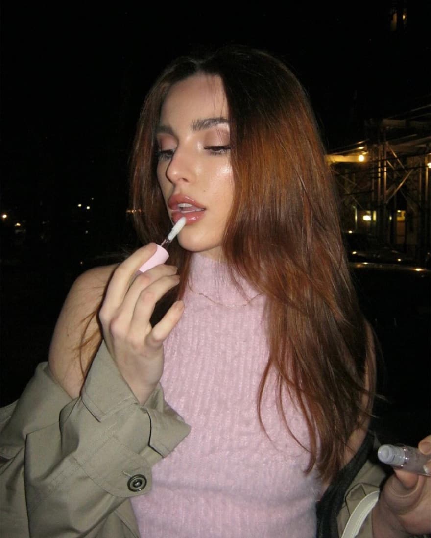 Pink Fuzzy Crop Sweater - Image 2