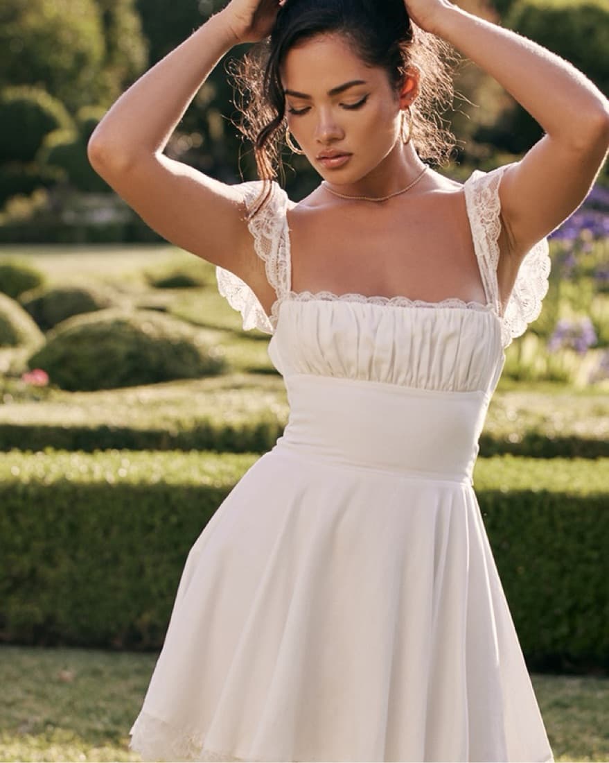 House of CB Kaia Mini White Dress - Image 1