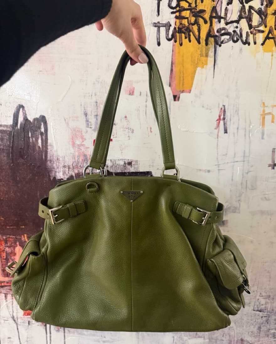 Green Prada Shoulder Bag - Image 3