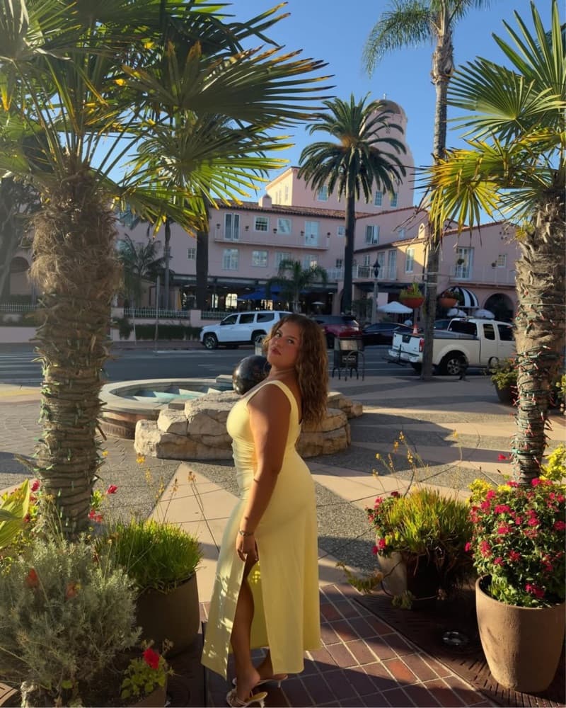 Djerf Avenue Yellow Midi Dress - Image 2