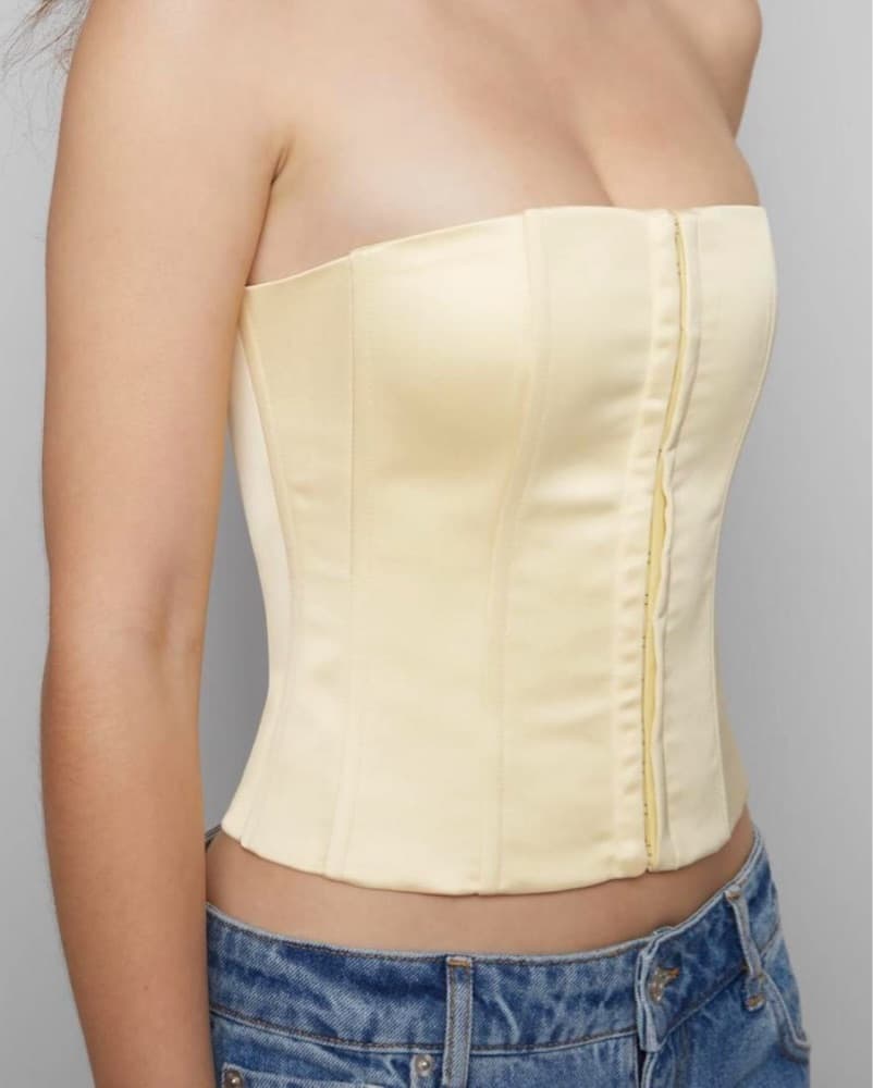 Danielle Guizio Strapless Corset Top - Image 2