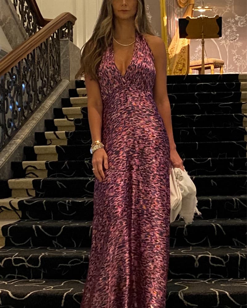 Beautiful Print silk Maxi Dress  - Image 3