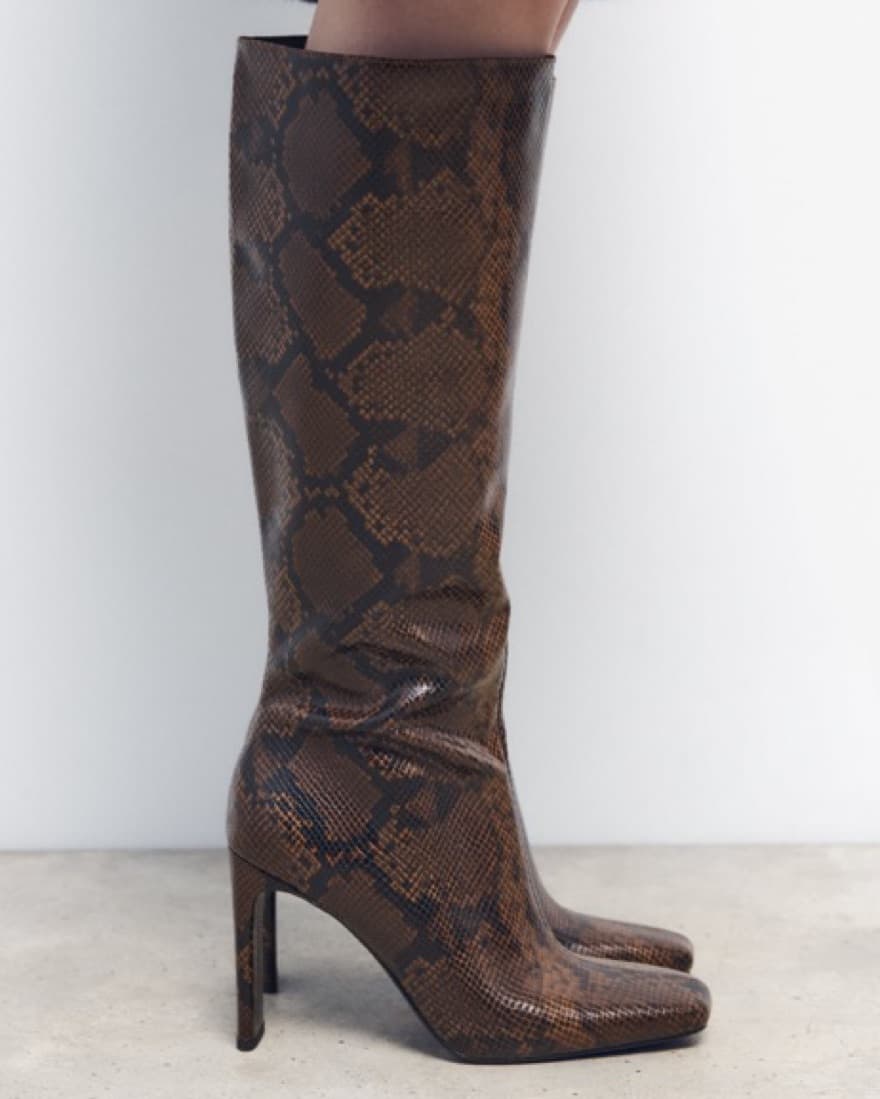 Zara Heeled Animal Print Boot  - Image 2