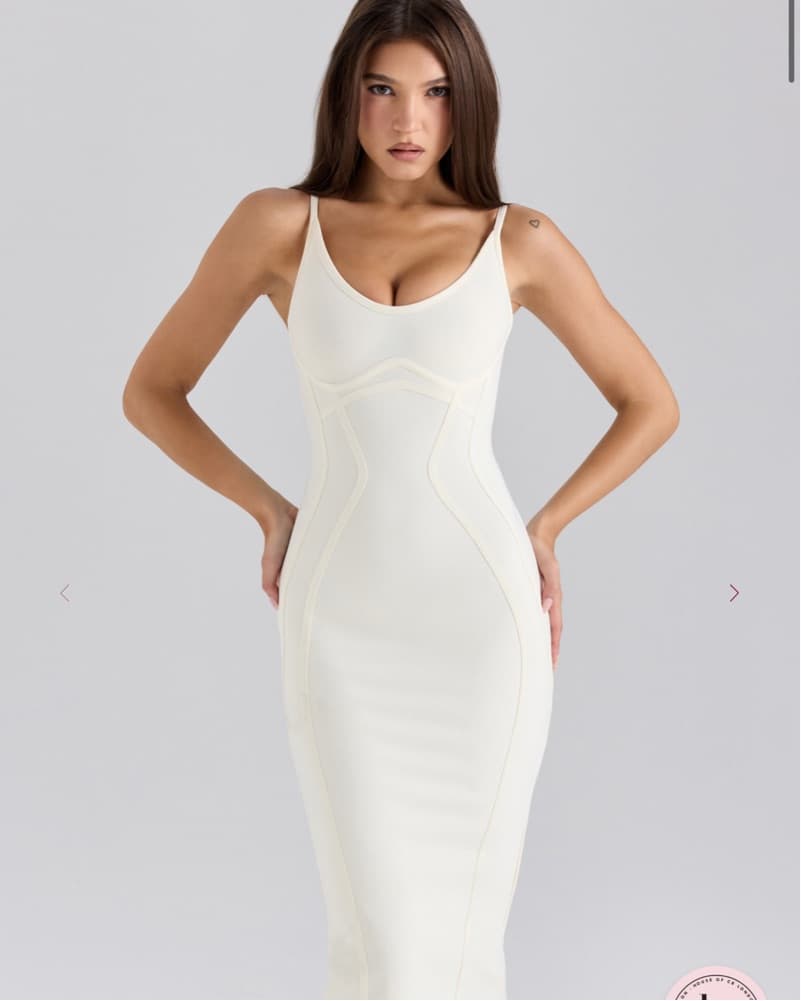 House of CB Ivory Midi Bandage Dress - Image 1