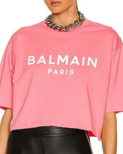 Balmain Paris Cropped Tee - Image 2