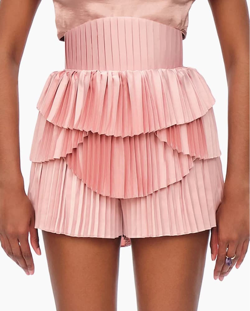 Andrea Lyamah Pleated High-Rise Short - Image 3
